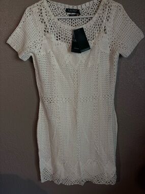 Lauren Ralph Lauren Ivory Crochet Mini Dress